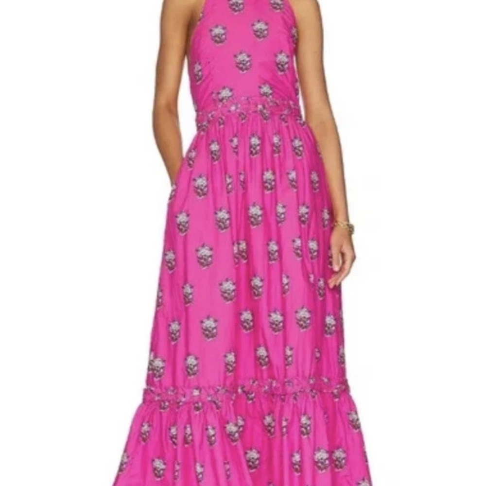 RHODE Pink Floral Maxi Dress